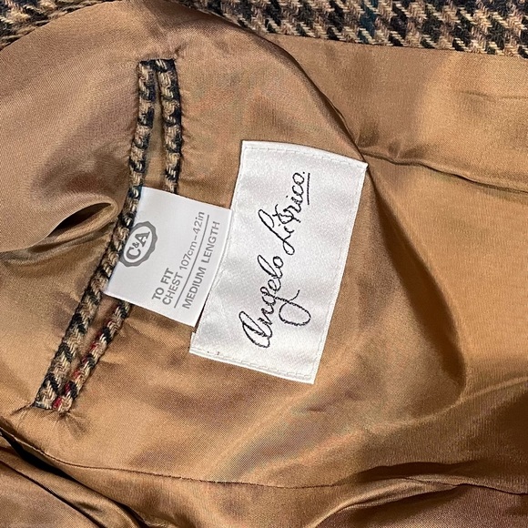 Houndstooth wool blazer by Italian designer Angelo Litrico - Picture 5 of 6